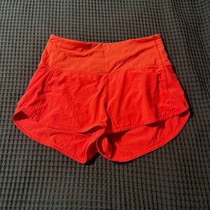 Lululemon high rise lined short 2.5” pink
